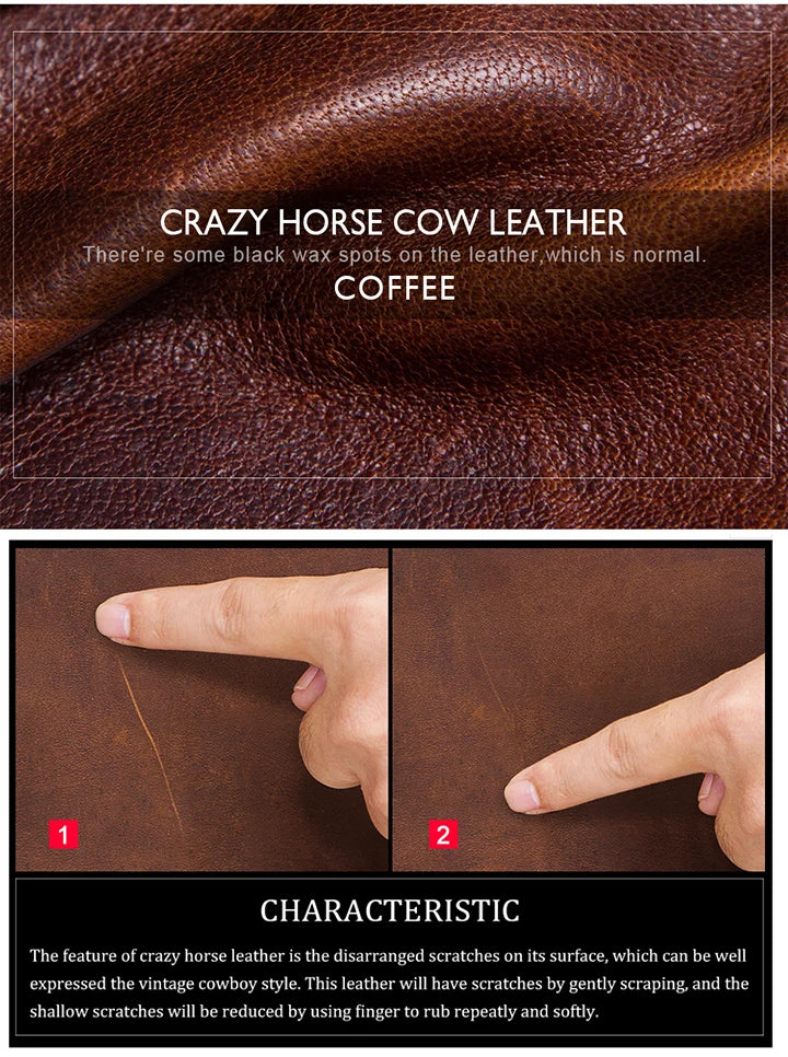 Men’s Genuine Leather RFID Wallet with Coin Pocket & Card Holder