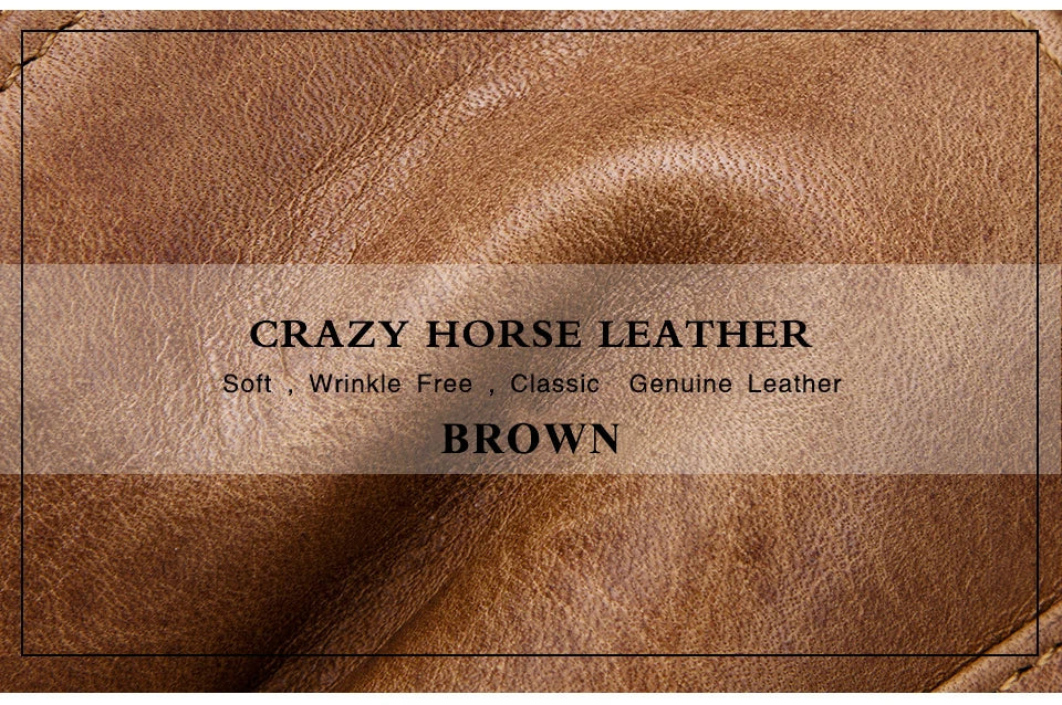 Men's Genuine Leather RFID Wallet - Short Zipper Coin Purse & Card Holder