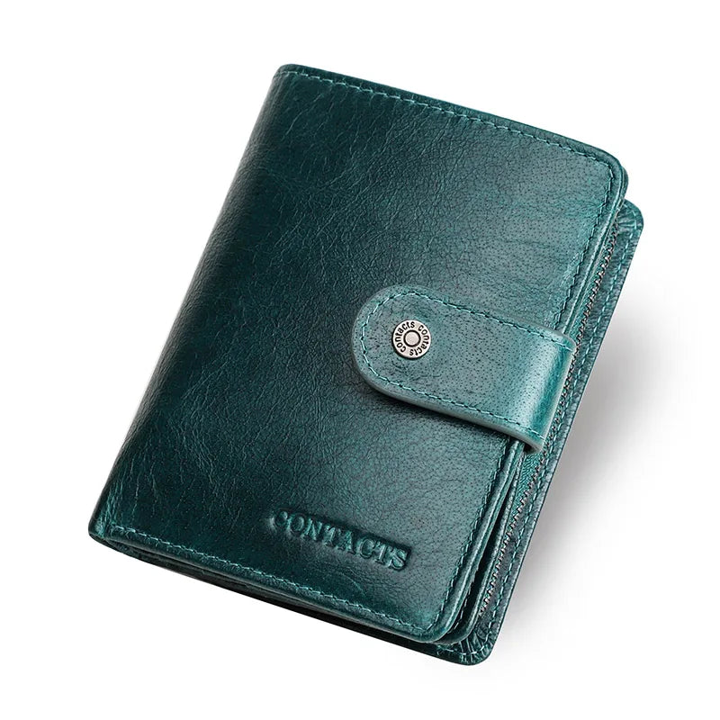 Men’s Genuine Leather RFID Wallet with Coin Pocket & Card Holder