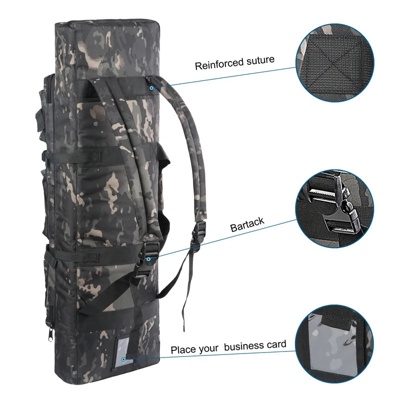 32-38 Inch Double Rifle Bag – Portable Gun Case Backpack for Shooting & Hunting