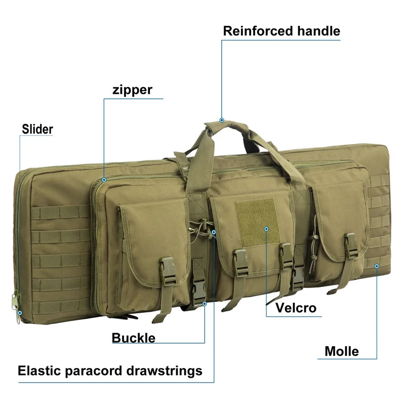 32-38 Inch Double Rifle Bag – Portable Gun Case Backpack for Shooting & Hunting