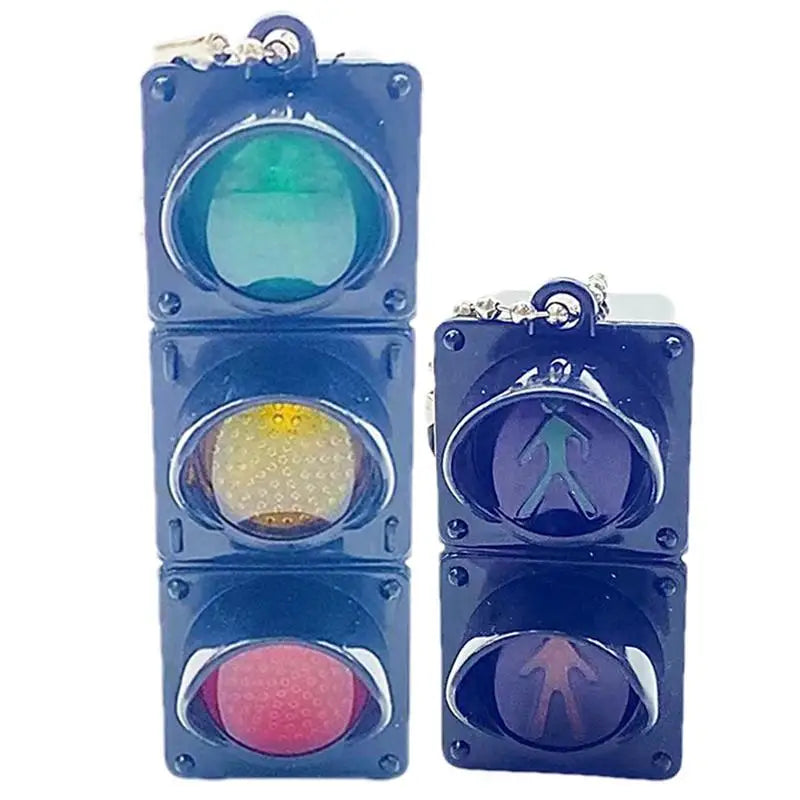 Creative Traffic Light LED Pedestrian Signal Key Ring – Novel Keychain for Kids & Adults