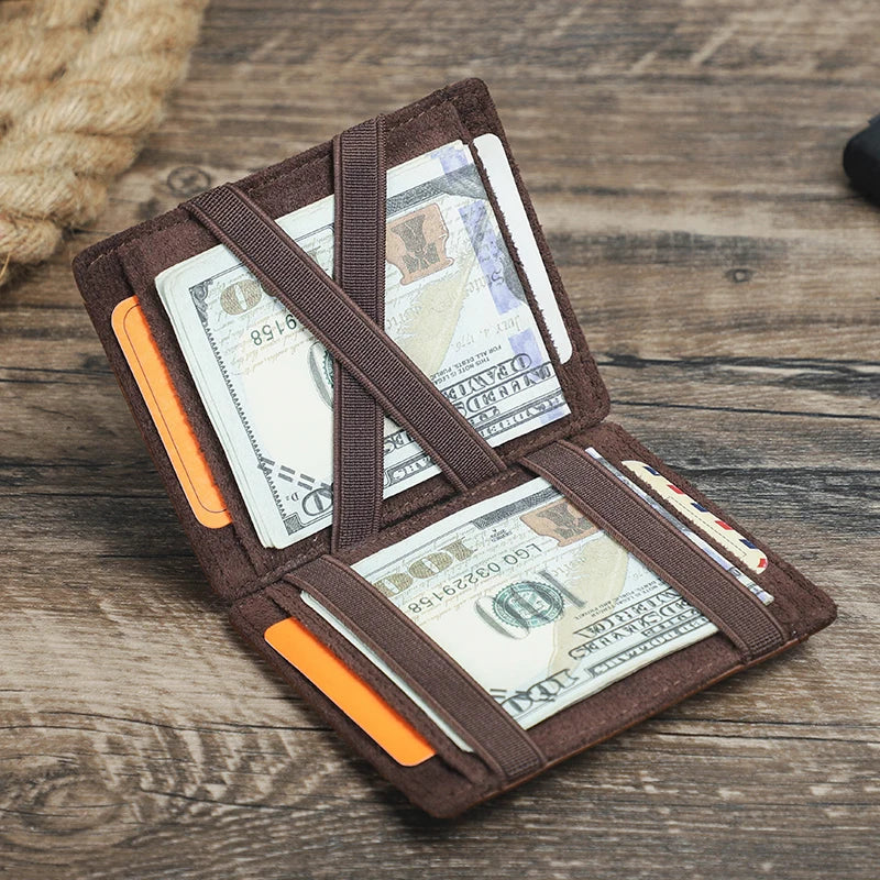 Genuine Leather RFID-Blocking Card Holder Wallet – Slim & Secure Design