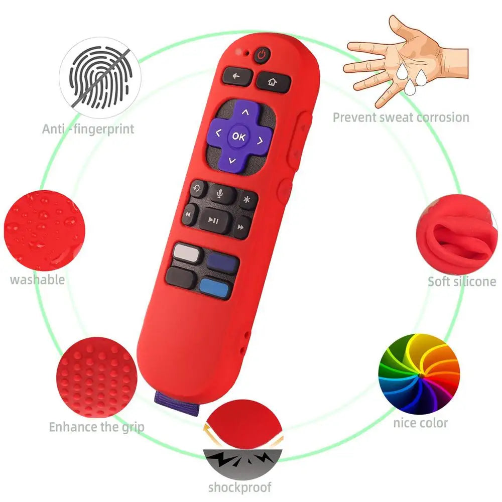 Silicone Remote Cover For Roku Express 4K+ 2023 Voice Remote Streaming Stick