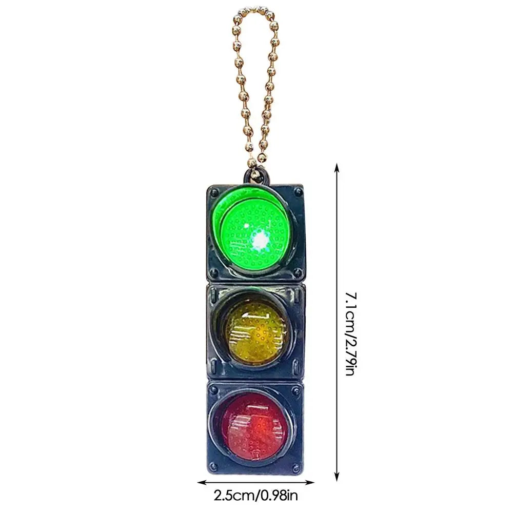 Creative Traffic Light LED Pedestrian Signal Key Ring – Novel Keychain for Kids & Adults