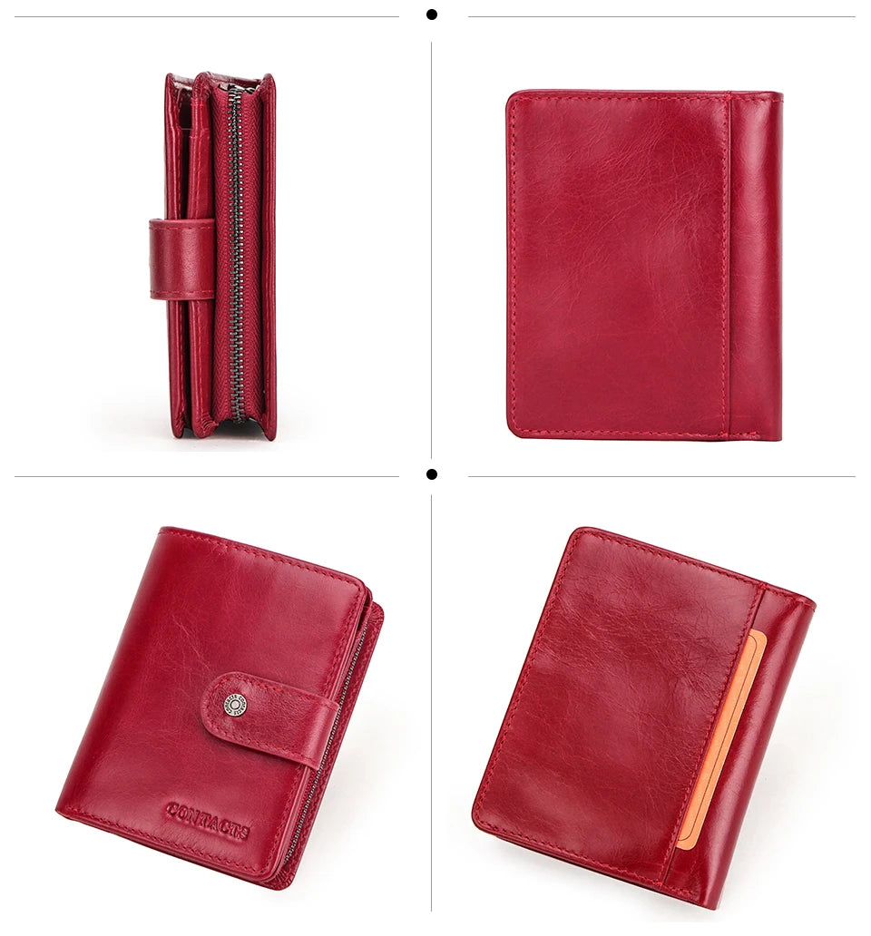 Men’s Genuine Leather RFID Wallet with Coin Pocket & Card Holder