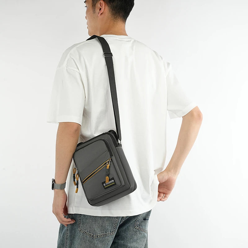 Men’s Nylon Flap Chest Bag Crossbody Sling Pack Large Capacity Travel