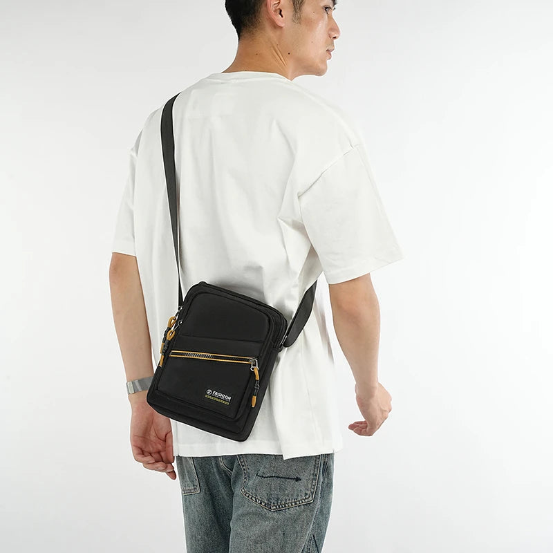 Men’s Nylon Flap Chest Bag Crossbody Sling Pack Large Capacity Travel