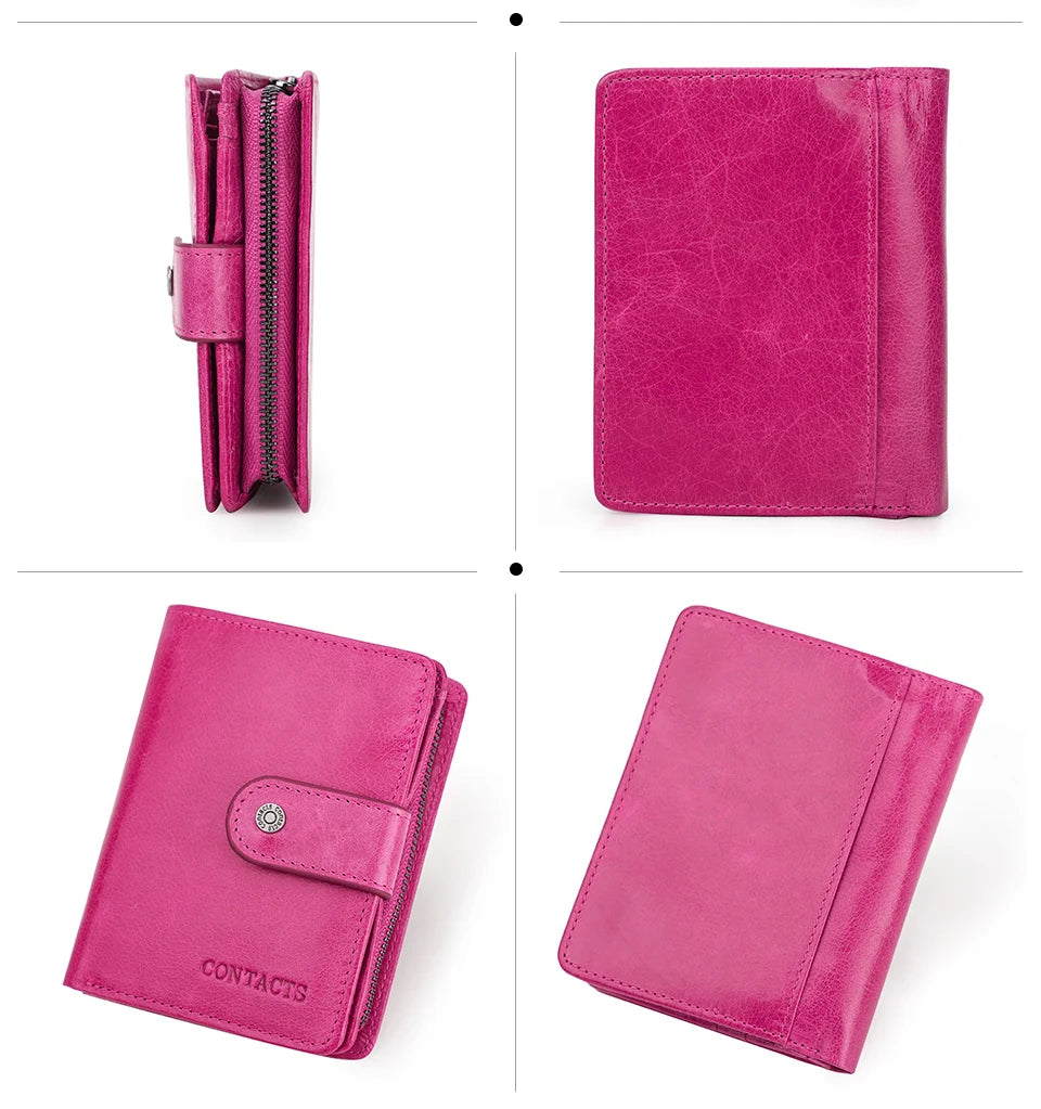 Men’s Genuine Leather RFID Wallet with Coin Pocket & Card Holder