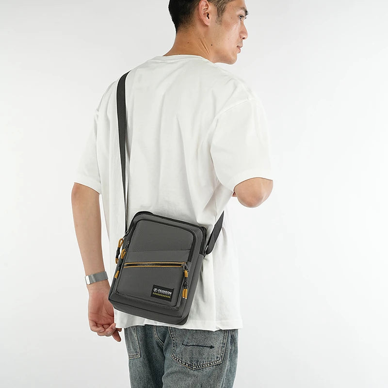 Men’s Nylon Flap Chest Bag Crossbody Sling Pack Large Capacity Travel