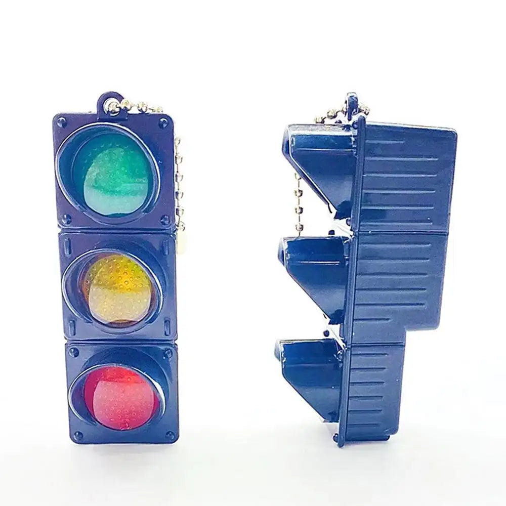 Creative Traffic Light LED Pedestrian Signal Key Ring – Novel Keychain for Kids & Adults