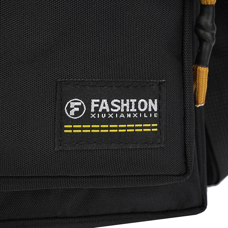 Men’s Nylon Flap Chest Bag Crossbody Sling Pack Large Capacity Travel