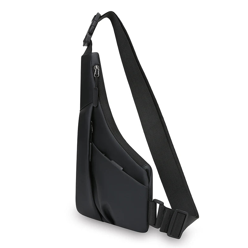 Men’s Nylon Chest Bag Crossbody Sling Pack Large Capacity Travel Sports