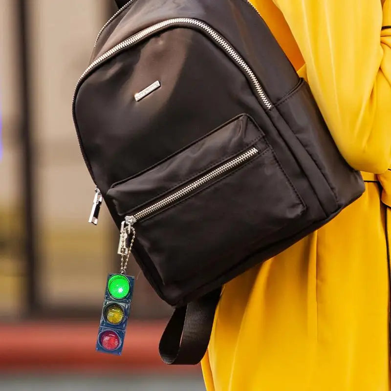 Creative Traffic Light LED Pedestrian Signal Key Ring – Novel Keychain for Kids & Adults