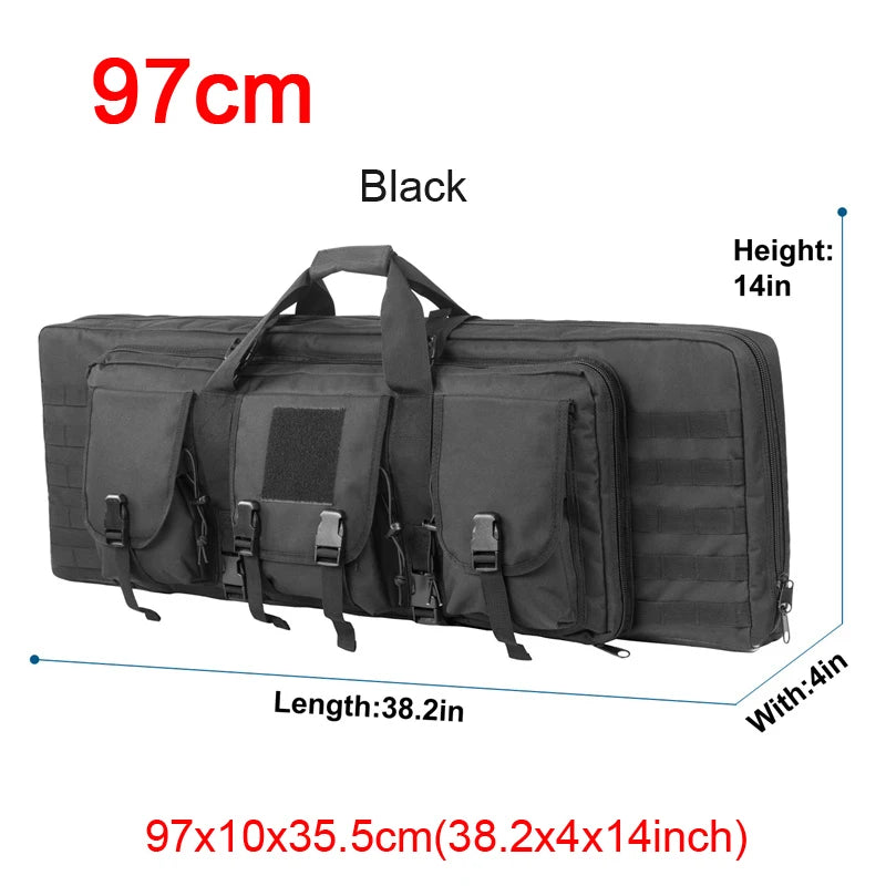 32-38 Inch Double Rifle Bag – Portable Gun Case Backpack for Shooting & Hunting