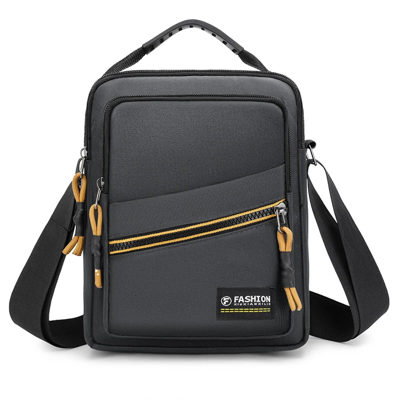 Men’s Nylon Flap Chest Bag Crossbody Sling Pack Large Capacity Travel