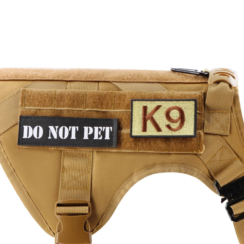 12× Tactical Dog Patch Bundle Custom Name ID Patches Velcro for Harness Collar