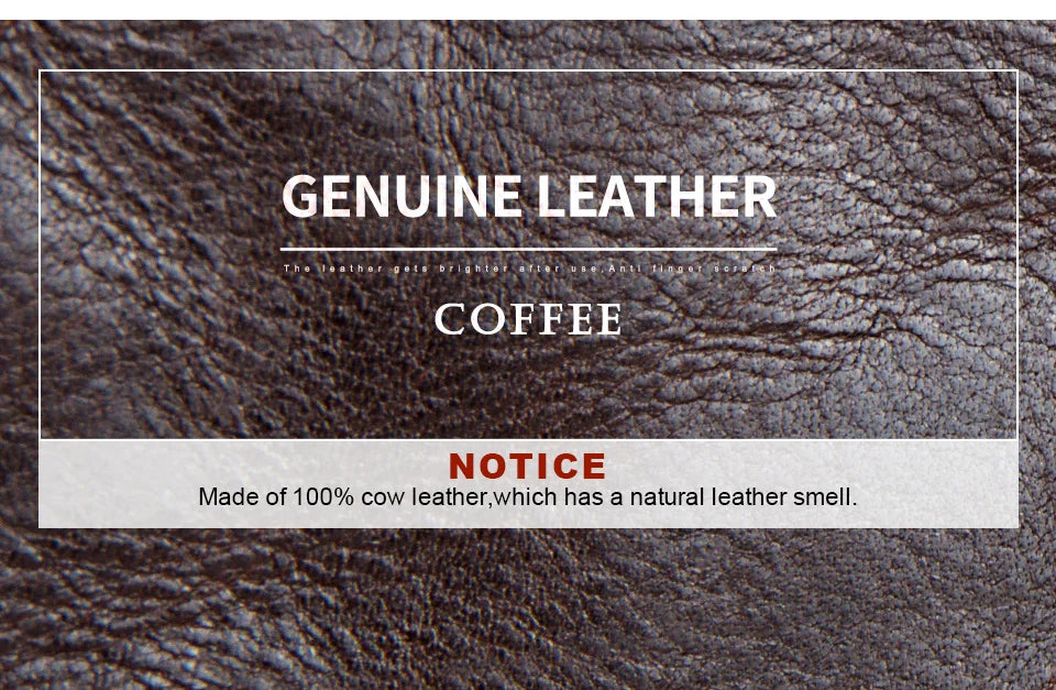 Men’s Genuine Leather Clutch Wallet Long Zipper Coin Purse & Card Holder
