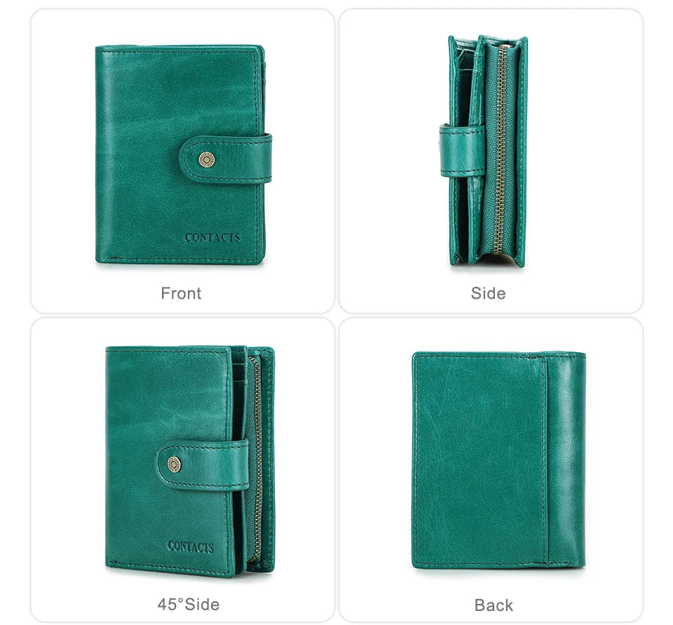 Men’s Genuine Leather RFID Wallet with Coin Pocket & Card Holder
