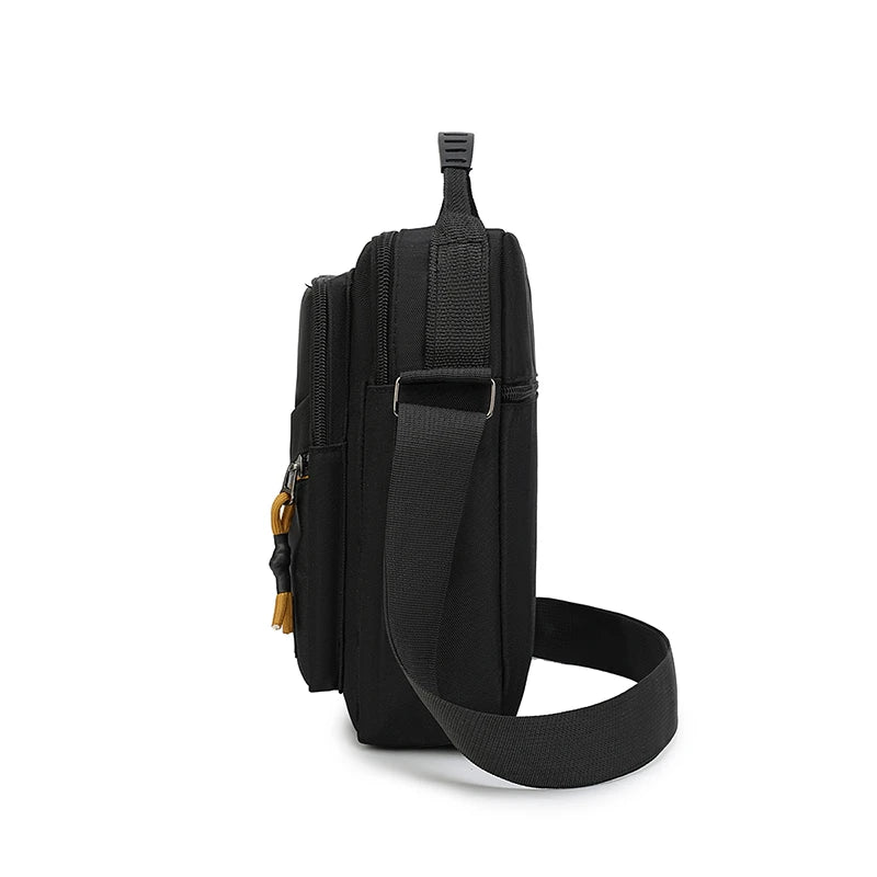 Men’s Nylon Flap Chest Bag Crossbody Sling Pack Large Capacity Travel