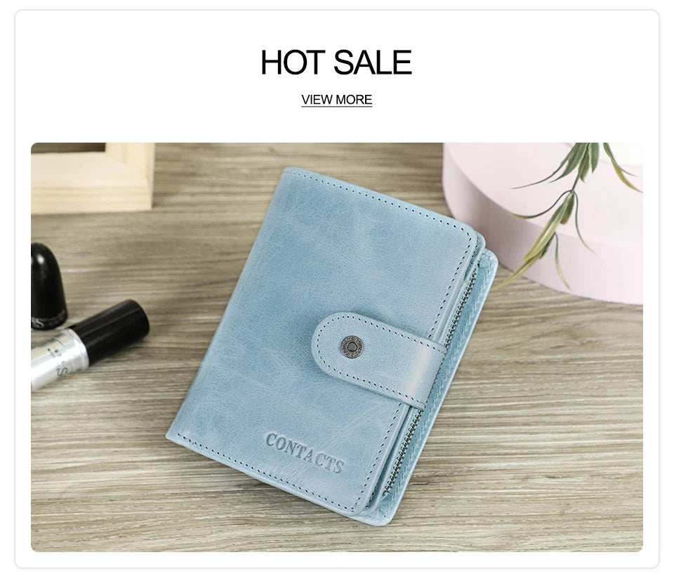 Men’s Genuine Leather RFID Wallet with Coin Pocket & Card Holder