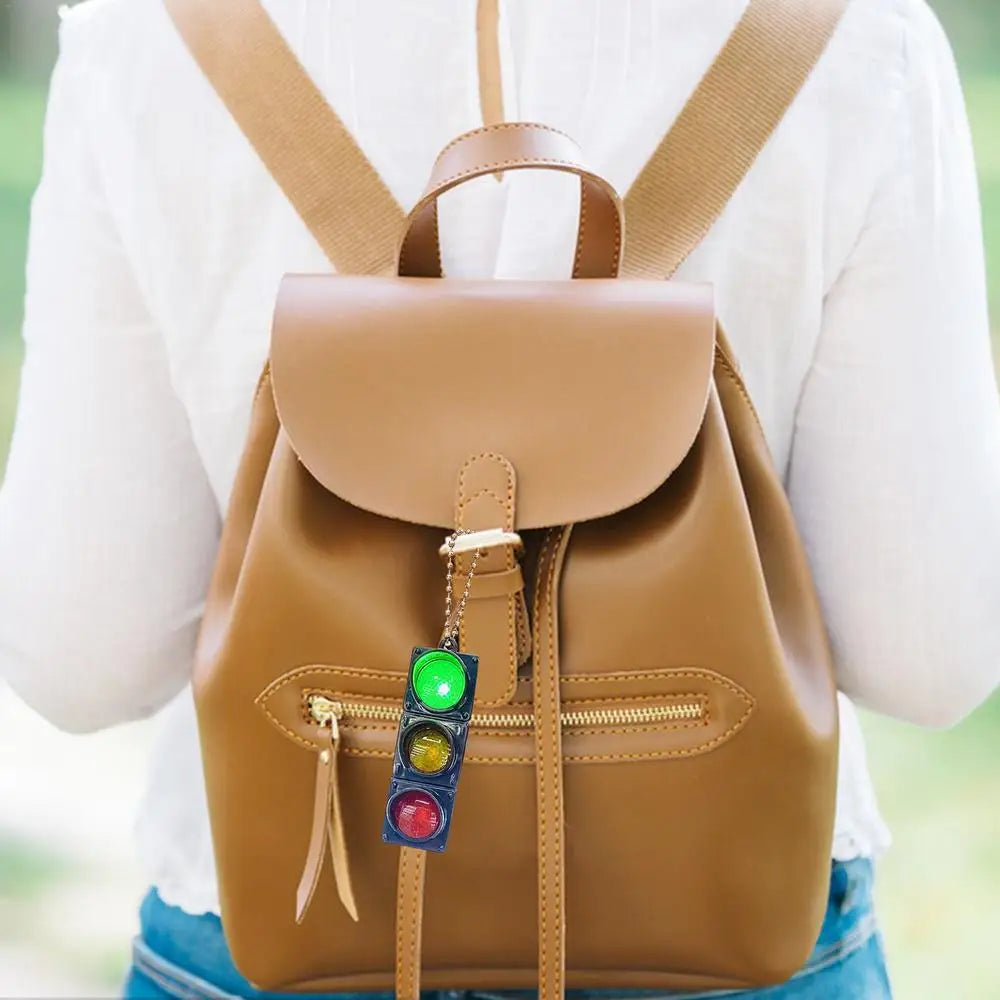 Creative Traffic Light LED Pedestrian Signal Key Ring – Novel Keychain for Kids & Adults