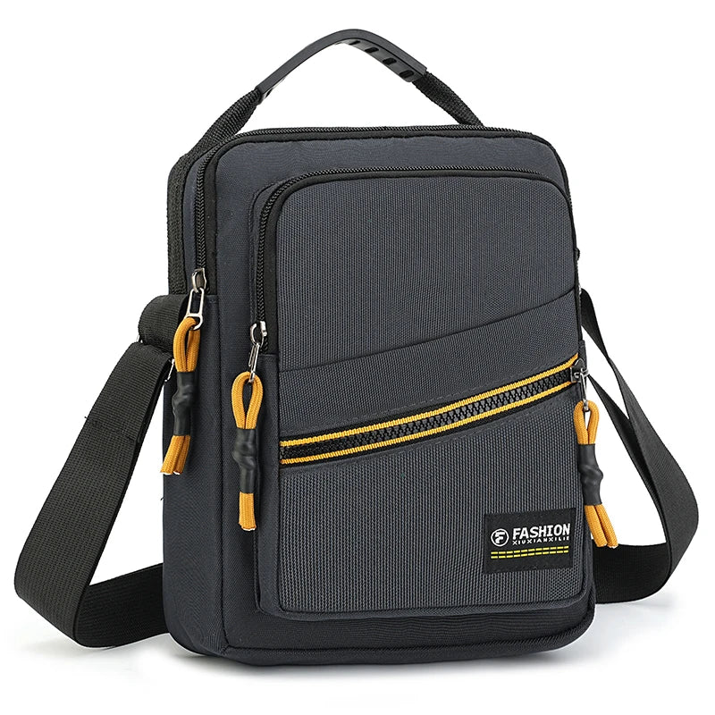 Men’s Nylon Flap Chest Bag Crossbody Sling Pack Large Capacity Travel