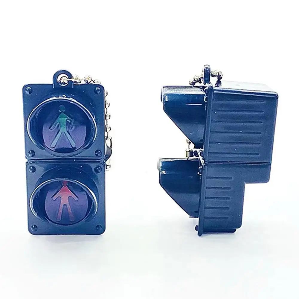 Creative Traffic Light LED Pedestrian Signal Key Ring – Novel Keychain for Kids & Adults