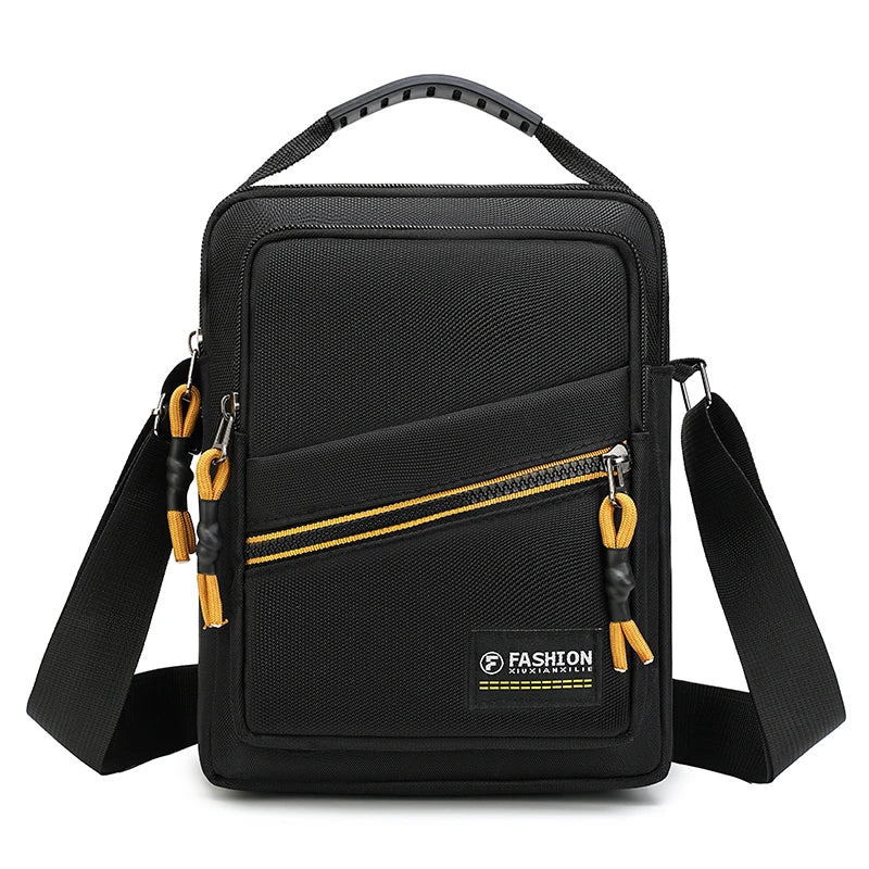 Men’s Nylon Flap Chest Bag Crossbody Sling Pack Large Capacity Travel