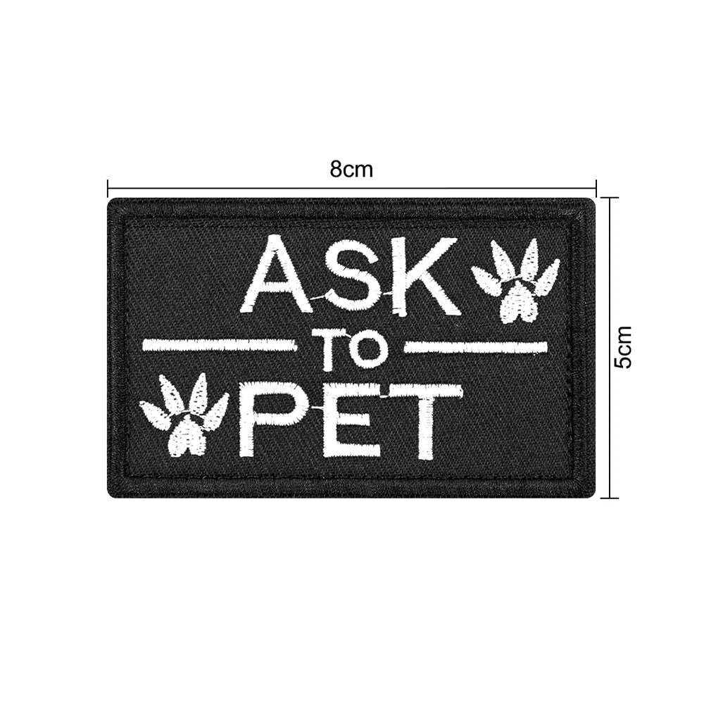 12× Tactical Dog Patch Bundle Custom Name ID Patches Velcro for Harness Collar