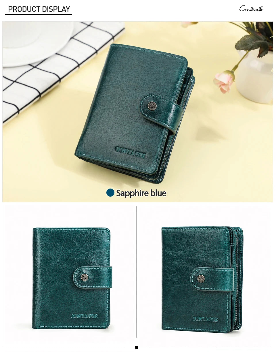 Men’s Genuine Leather RFID Wallet with Coin Pocket & Card Holder