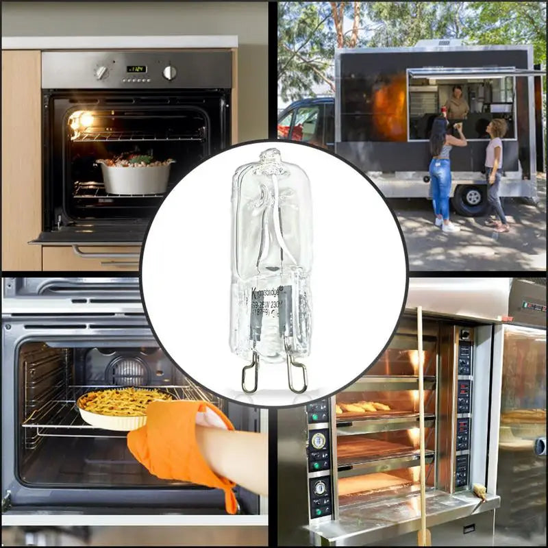 G9 40W Oven Halogen Bulb Heat Resistant 2600K Lamp for Oven Refrigerator Fan