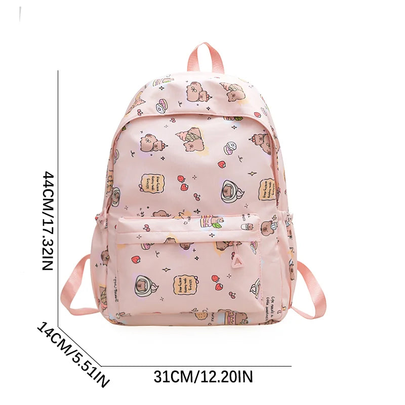 Large Capacity Oxford Student Backpack – Solid Color Casual School Bag