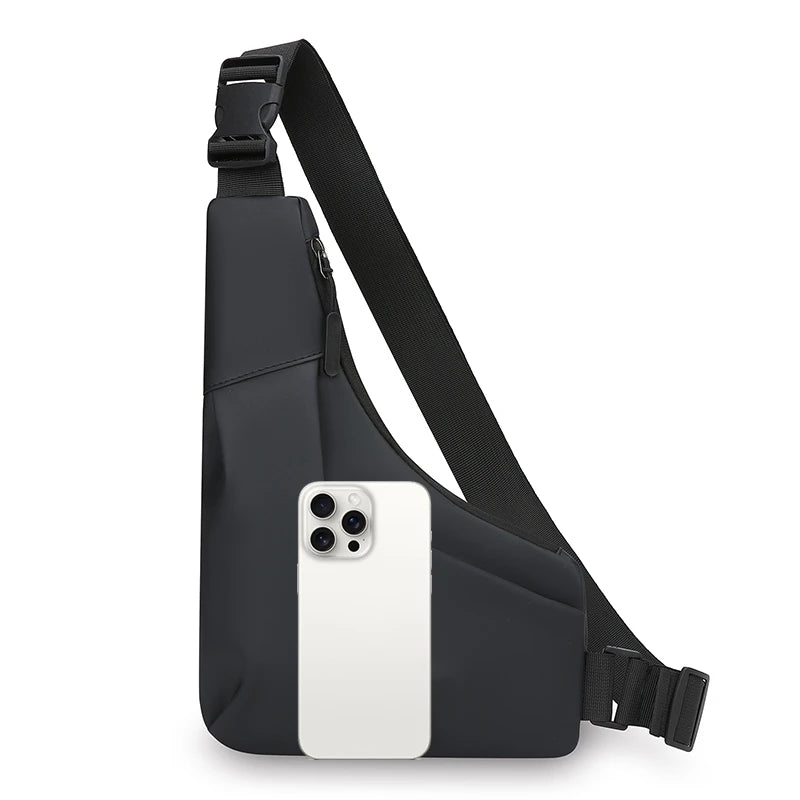 Men’s Nylon Chest Bag Crossbody Sling Pack Large Capacity Travel Sports
