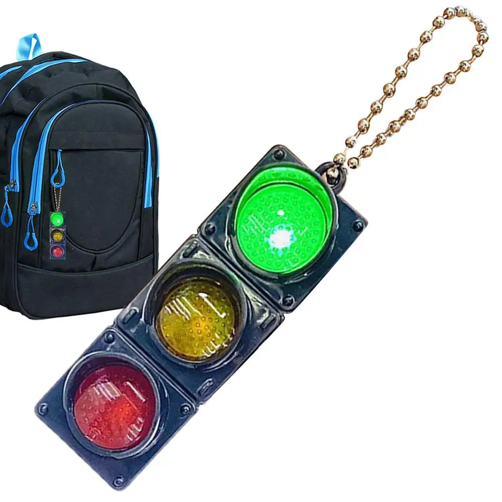 Creative Traffic Light LED Pedestrian Signal Key Ring – Novel Keychain for Kids & Adults