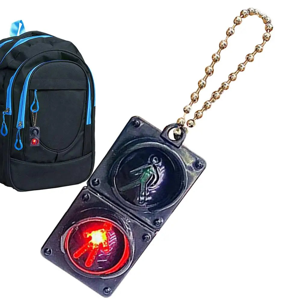 Creative Traffic Light LED Pedestrian Signal Key Ring – Novel Keychain for Kids & Adults