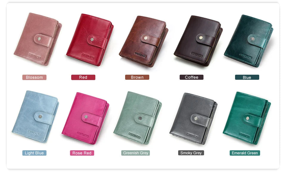 Men’s Genuine Leather RFID Wallet with Coin Pocket & Card Holder