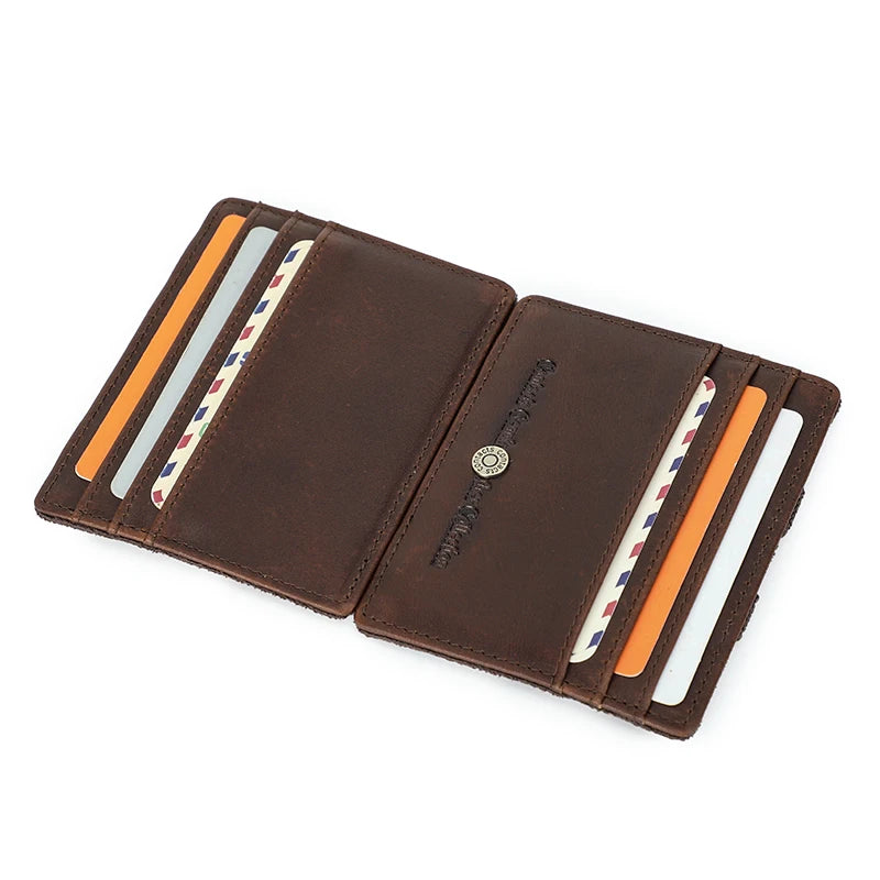 Genuine Leather RFID-Blocking Card Holder Wallet – Slim & Secure Design