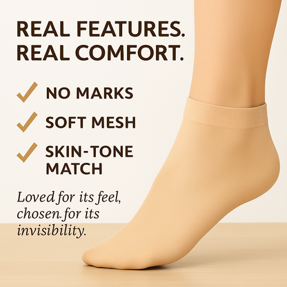 Women's ultra-thin invisible nylon sheer ankle socks, 20 pairs