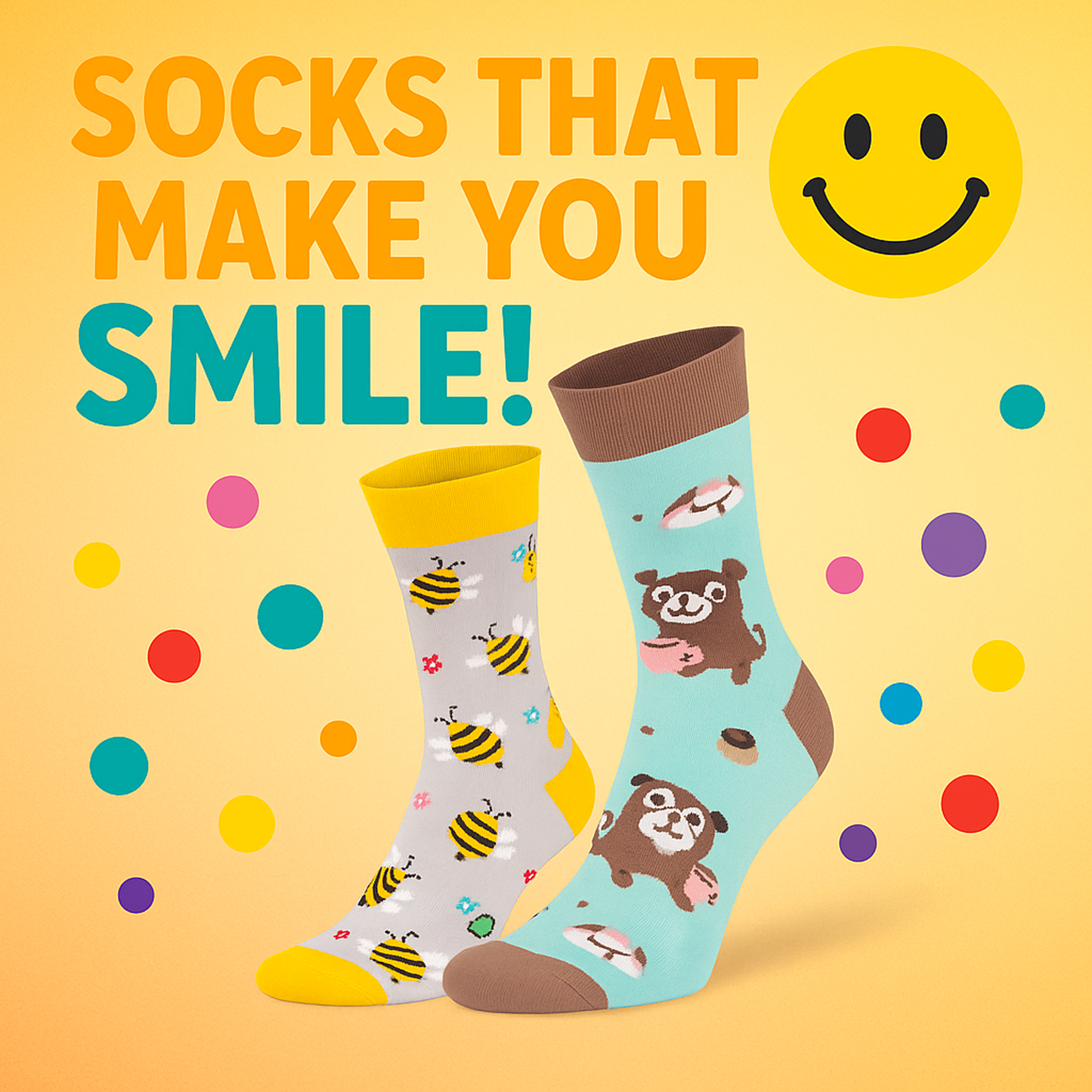 Funny Food Socks 3 Pairs Men Women Novelty Cotton Crew Unisex Gift
