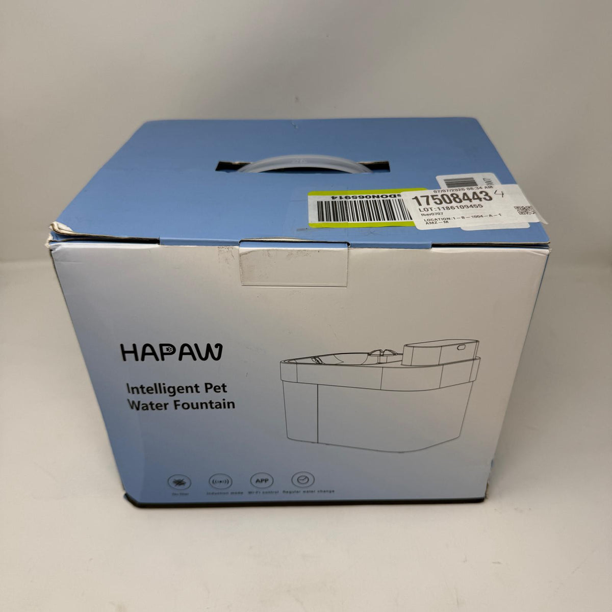 HAPAW P0018 3L Smart Cat Water Fountain WiFi 5000mAh Filterless White