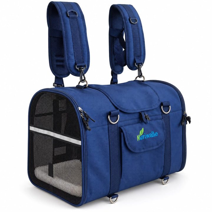 Natuvalle Large 6-in-1 Pet Carrier Backpack Blue Dog Cat 22 lb