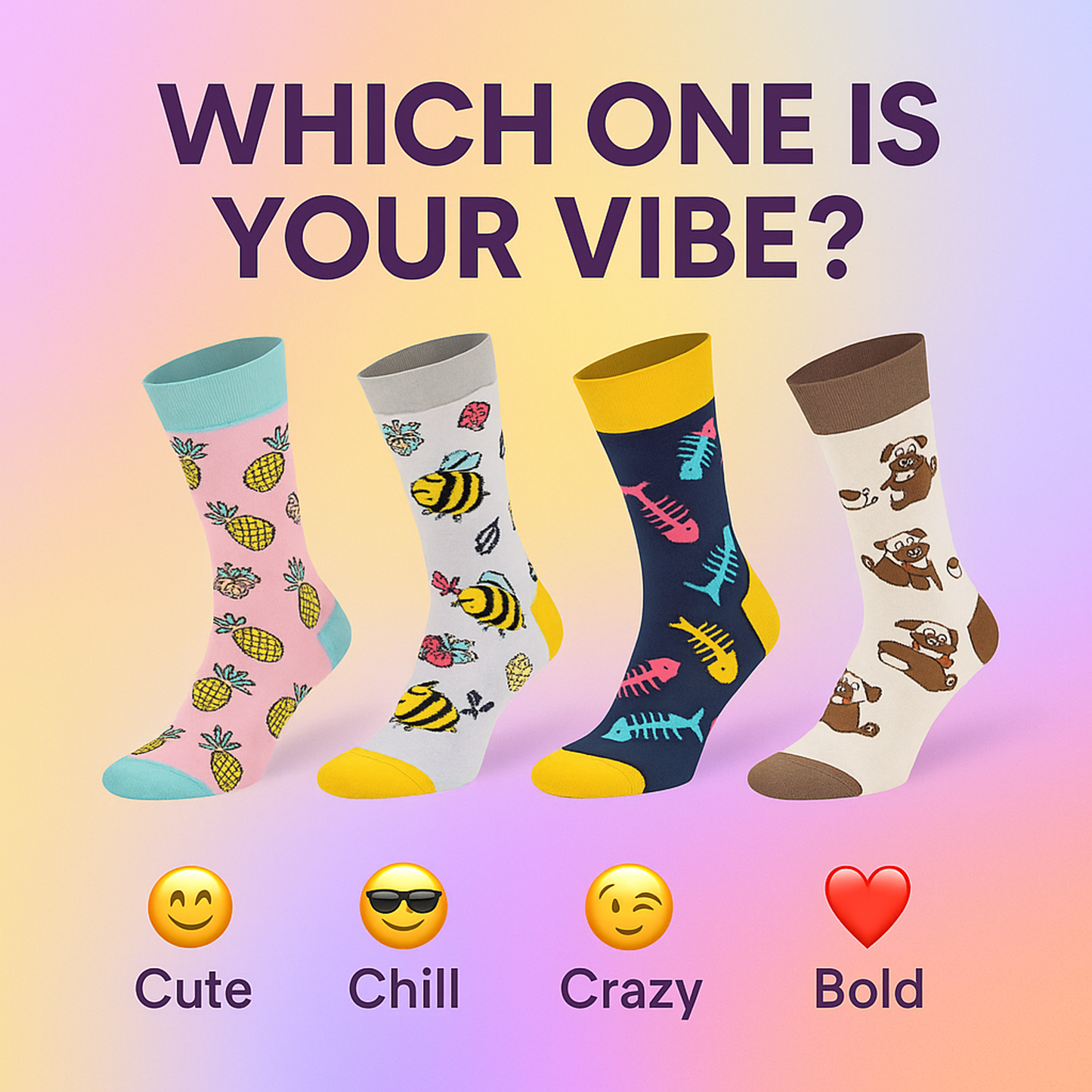 Funny Food Socks 3 Pairs Men Women Novelty Cotton Crew Unisex Gift