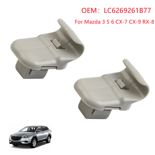 Sun Visor Clip Gray for Mazda 3 6 CX-7 CX-9 RX-8 MPV 2004–2009 Holder 2pcs