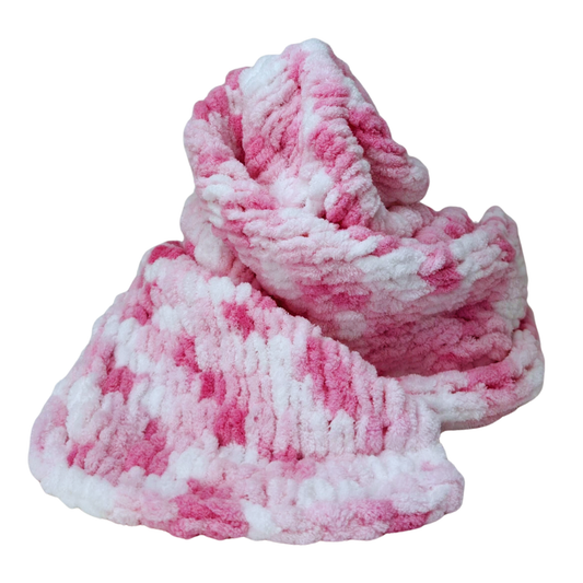 Soft Handmade Newborn Baby Blanket Chenille Yarn Ships from U.S.