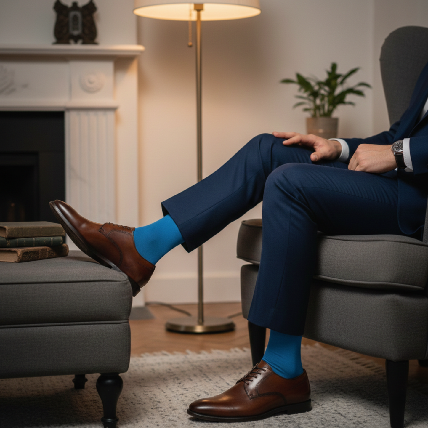 8 Pairs Men’s Bamboo Rayon Dress Socks Soft Breathable Crew Gift Box Size 8-11.5 Premium Business Formal Socks Eco-Friendly Gift for Him