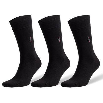 Men's Bamboo Dress Socks with Seamless Toe, Crew Length, Size 8-11.5 