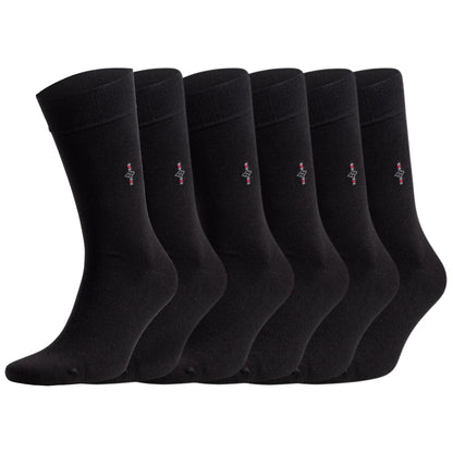 Men's Bamboo Dress Socks with Seamless Toe, Crew Length, Size 8-11.5 
