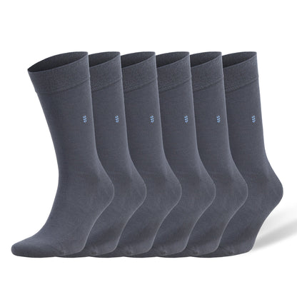 Men's Bamboo Dress Socks with Seamless Toe, Crew Length, Size 8-11.5 