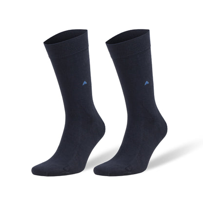 Men's bamboo dress socks with seamless toe, 1 pair, in navy